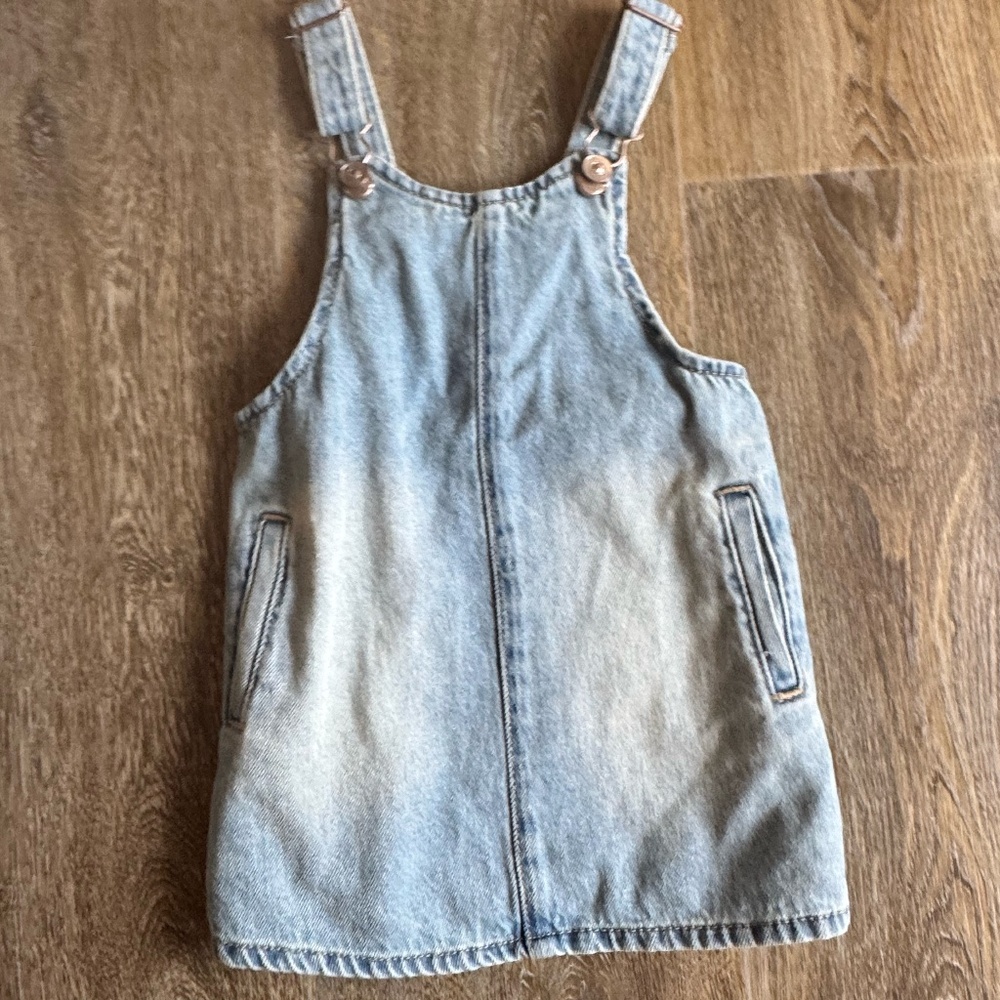 Girls blue Jean Overall Dress 18M